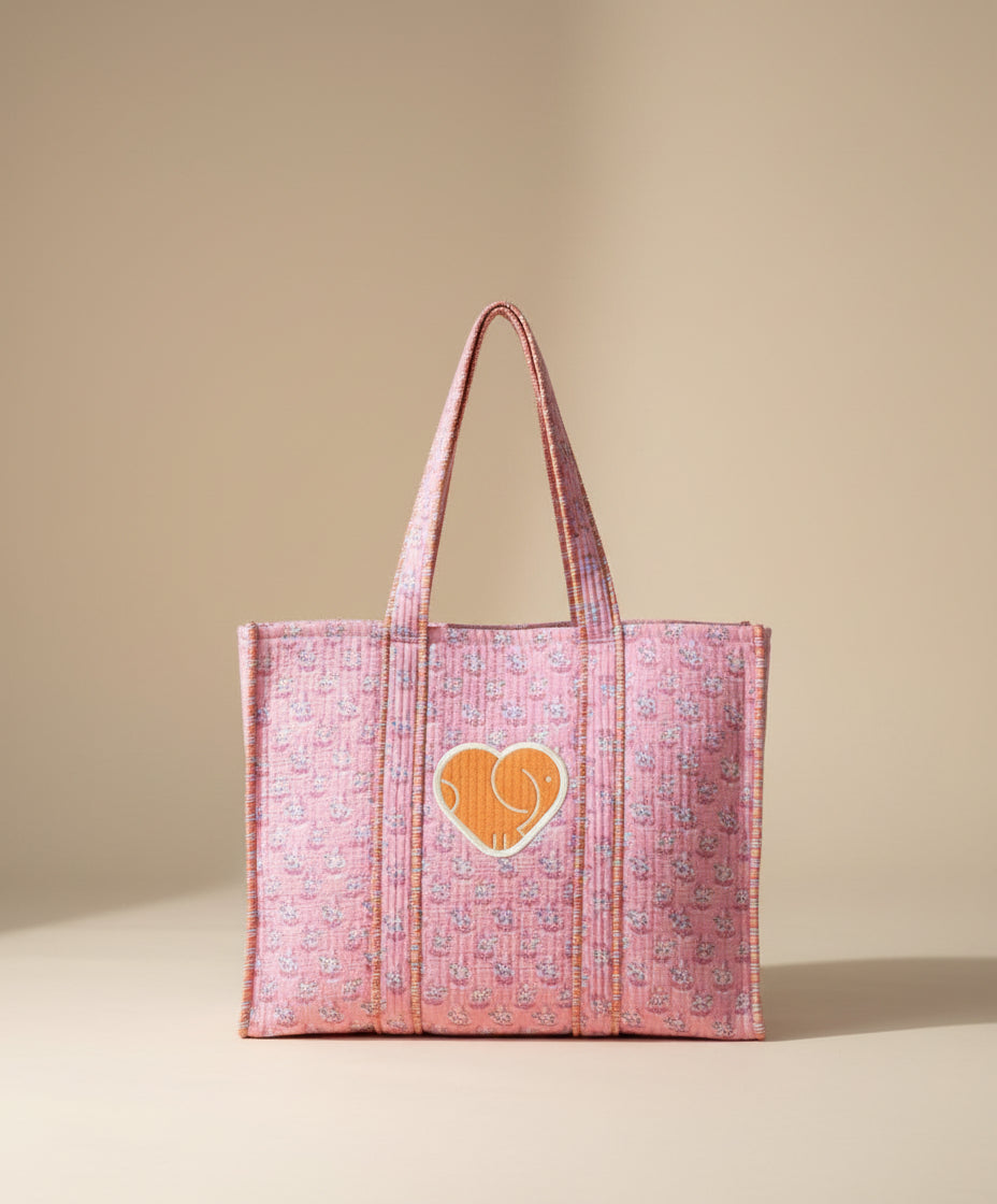 Paola Simonetti Shopper reversibile logo elefantino