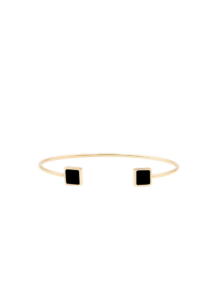 Francesca Bianchi - Bracciale wire quadrato nero