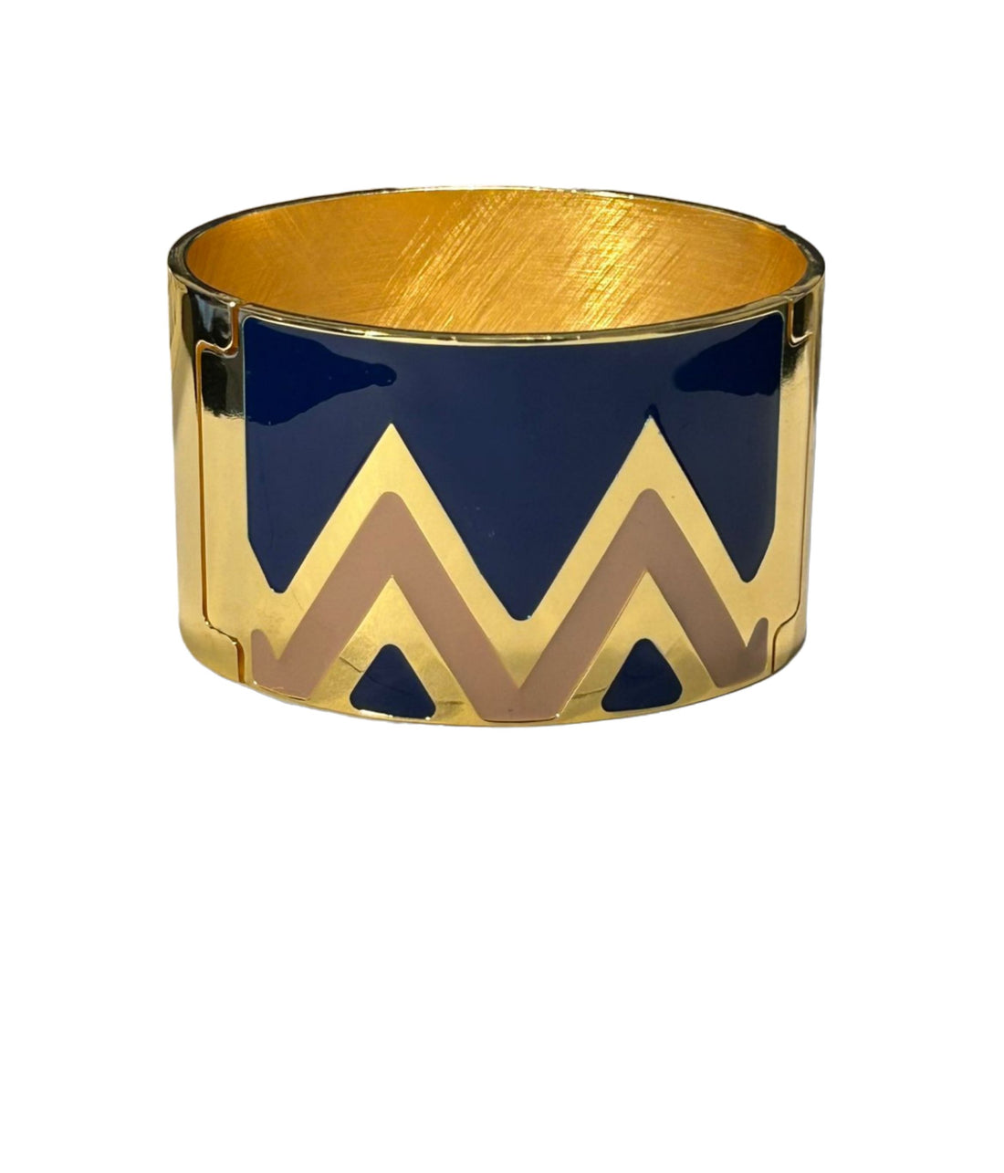 Francesca Bianchi - Bracciale donna rigido CHEVRON Blue