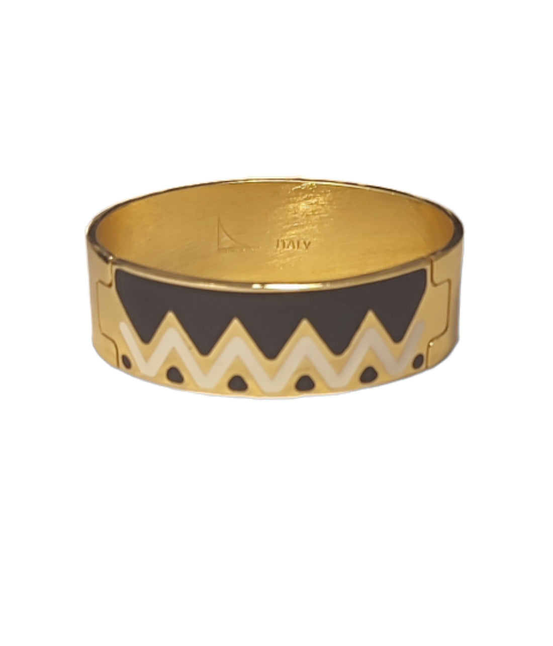 Francesca Bianchi - Bracciale donna CHEVRON Nero Panna