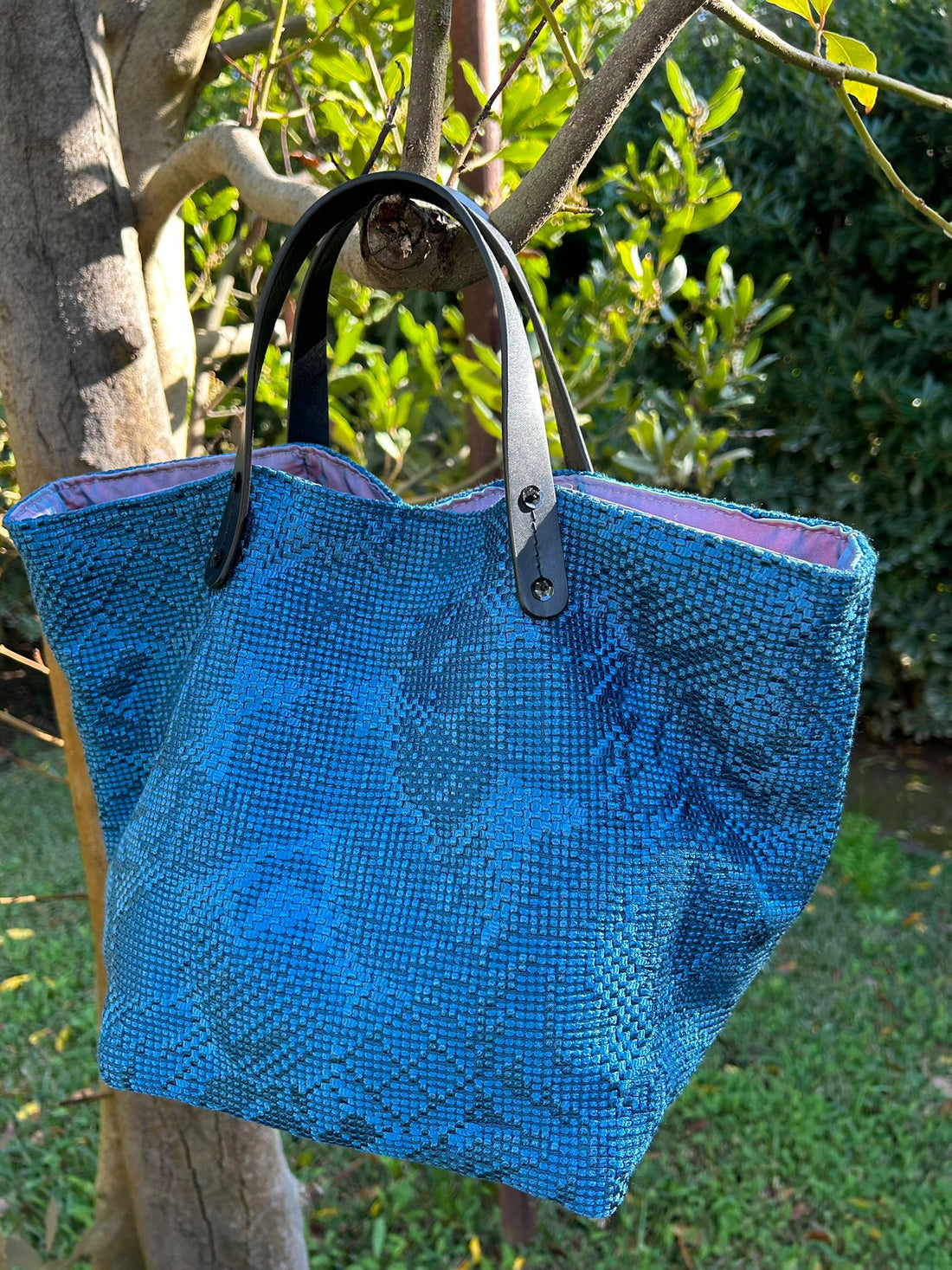 Paola Simonetti - Borsa in tessuto AZZURRO