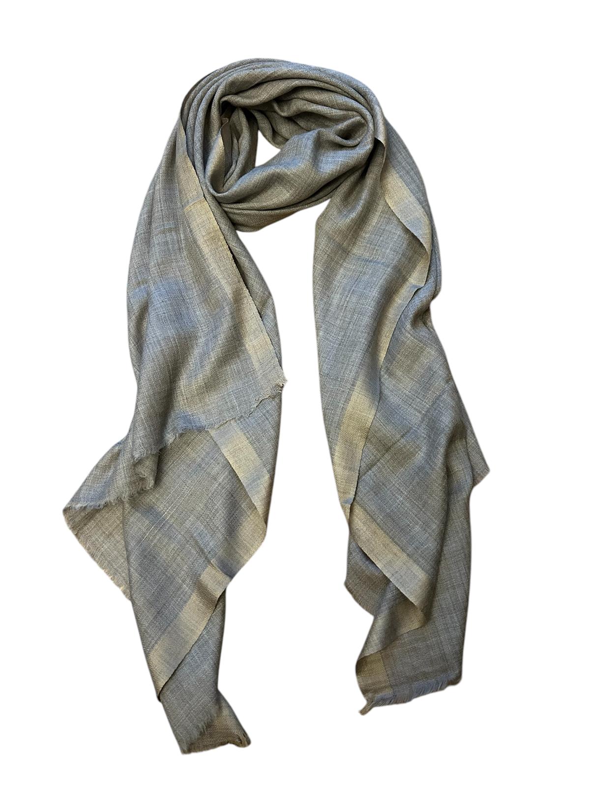 Paola Simonetti - Sciarpa in cachemire grigio mélange