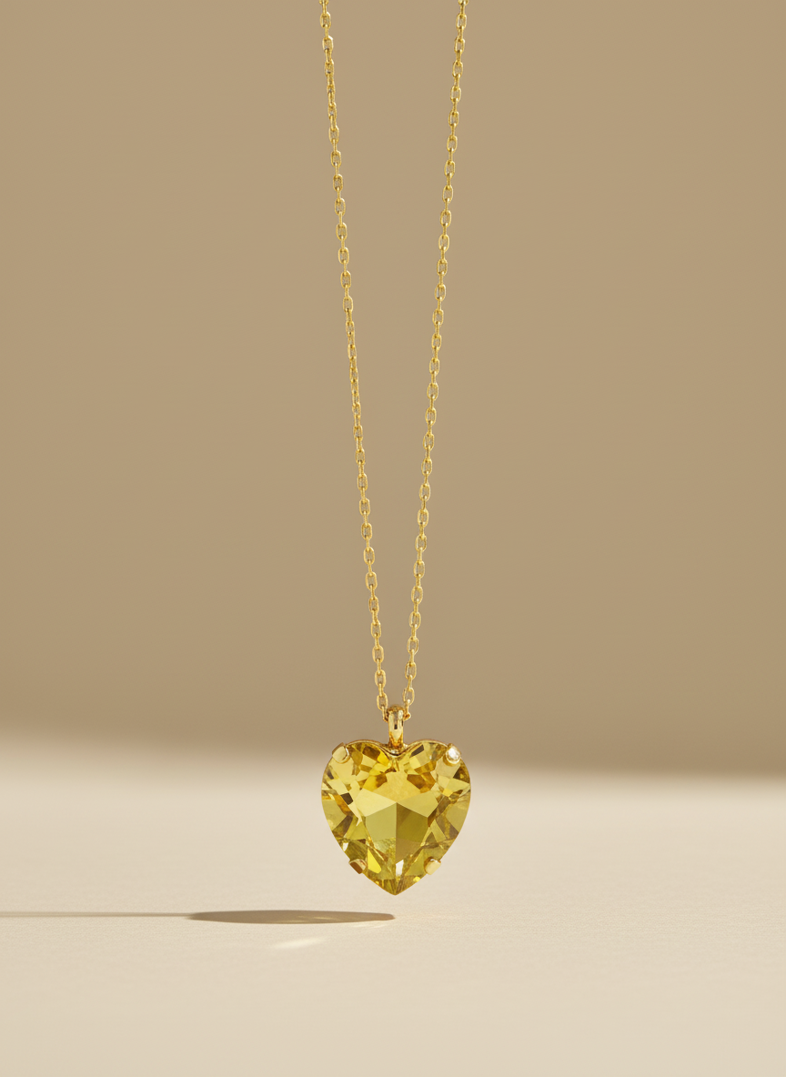 Collana Cuore Swarovski Oro