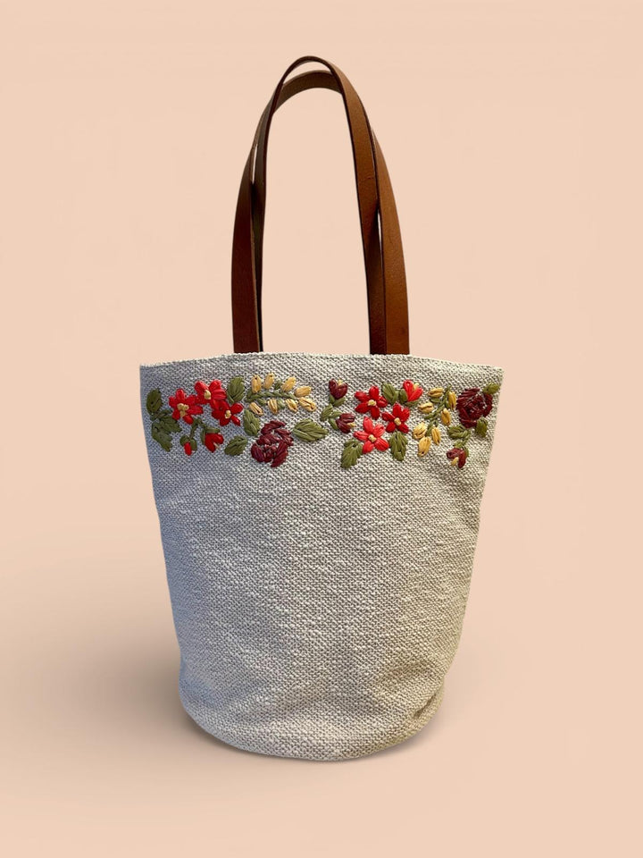 SECCHIELLO RICAMO FLOREALE HANDMADE