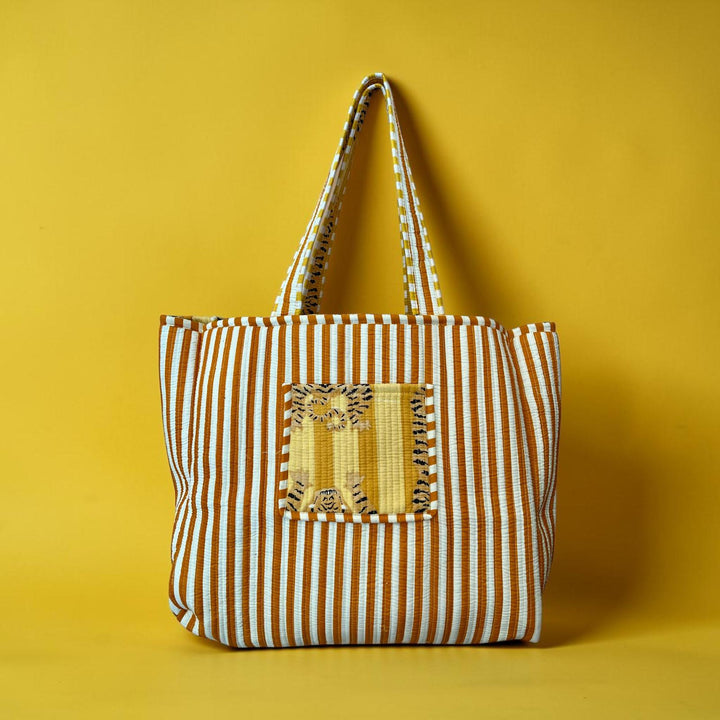 Tote bag reversibile gialla