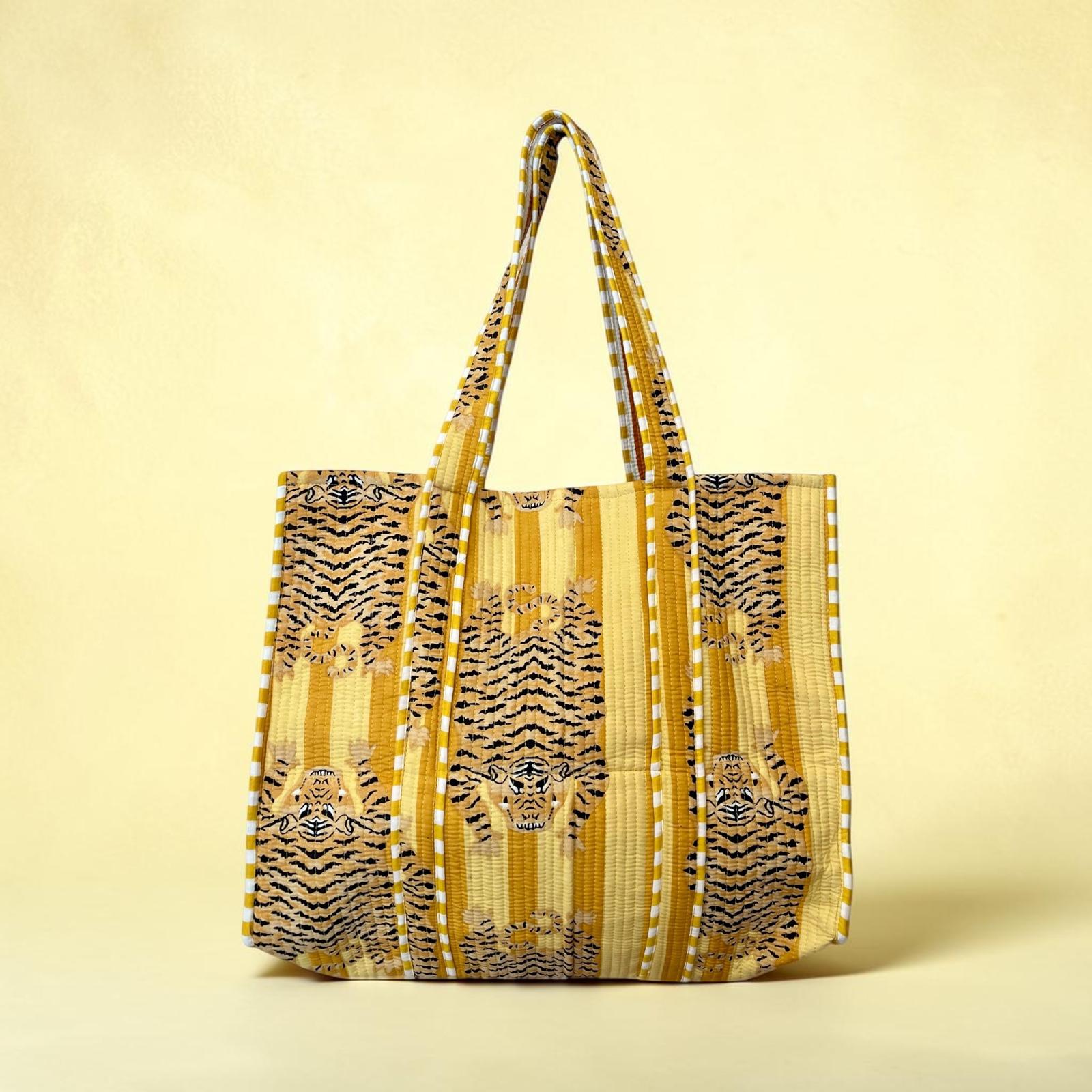 Tote bag reversibile gialla