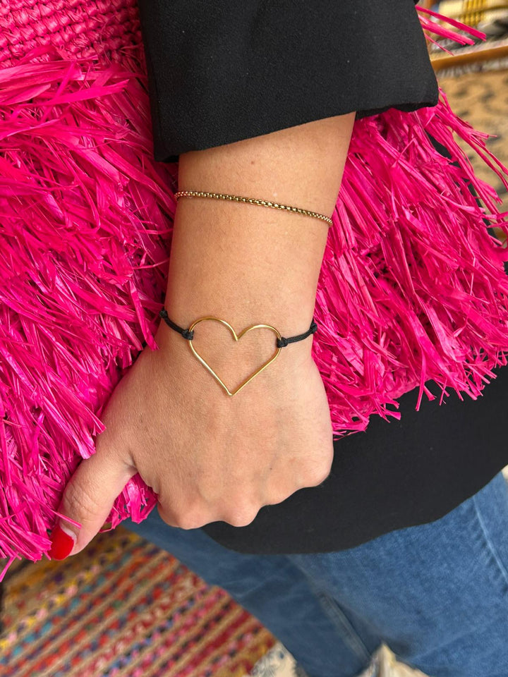 Bracciale regolabile con cuore