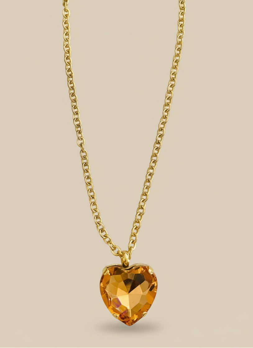 Collana Cuore Swarovski Oro
