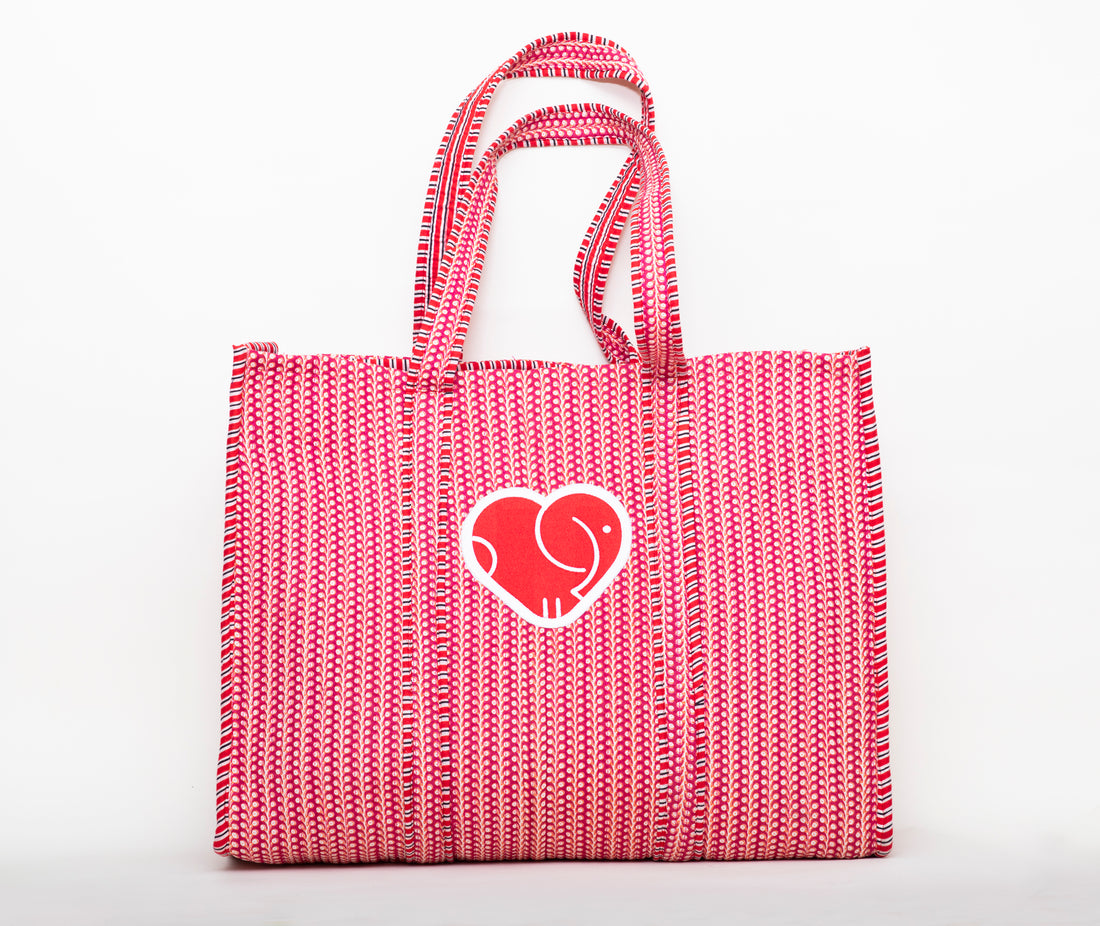 Paola Simonetti Shopper reversibile logo elefantino