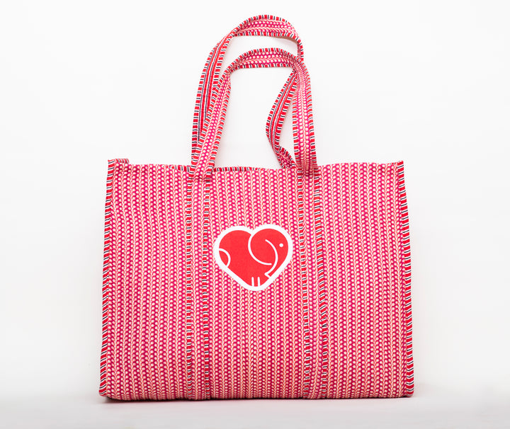 Paola Simonetti Shopper reversibile logo elefantino