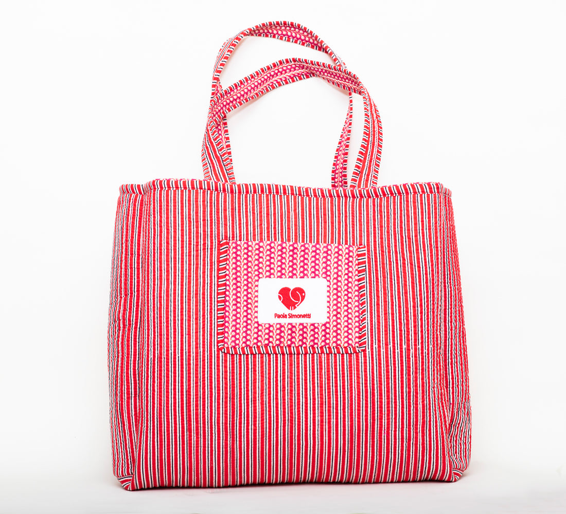 Paola Simonetti Shopper reversibile logo elefantino