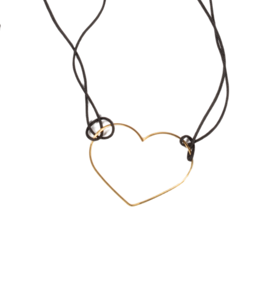 Collana caucciù con cuore